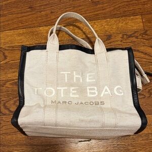 Marc Jacobs Cream and Black Tote Bag